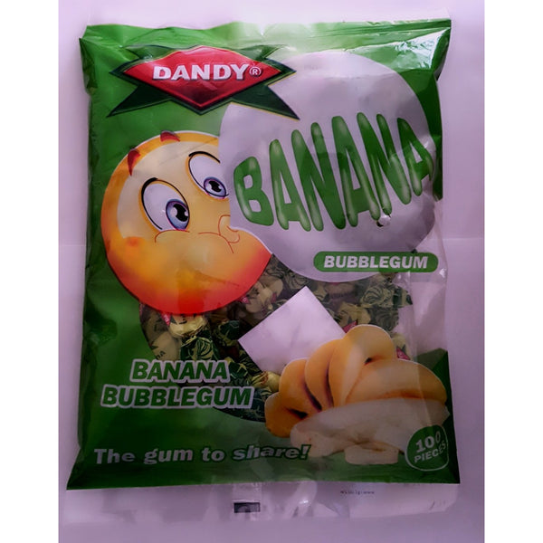 Dandy Bubble Gum 100pcs Banana Flavour (Green) Hippo Store
