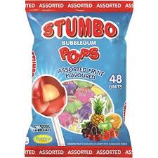 STUMBO ASSORTED TROPICAL FLAVOURED LOLLIPOS 48 PIECES