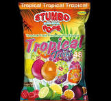 STUMBO ASSORTED TROPICAL FLAVOURED LOLLIPOS 48 PIECES - Hippo Store