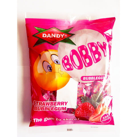 Dandy Bubble Gum 100pcs -  Strawberry Favour (Red)